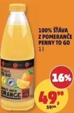 Penny Market 100% Šťáva z pomeranče penny to go nabídka