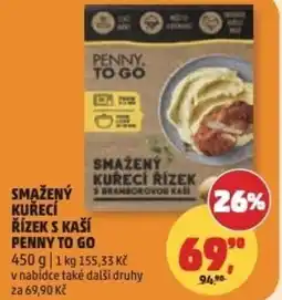 Penny Market Smažený kuřecí řízek s kaší penny to go nabídka