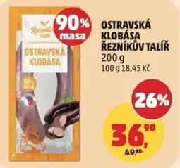 Penny Market Ostravská klobása řezníkův talíř nabídka