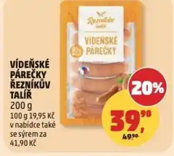 Penny Market Vídeňské párečky řezníkův talíř nabídka