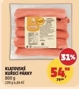 Penny Market Klatovské kuřecí párky nabídka