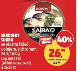Penny Market Sardinky sokra nabídka