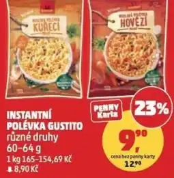 Penny Market Instantní polévka gustito nabídka