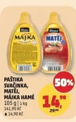 Penny Market Paštika svačinka, matěj, májka hamé nabídka