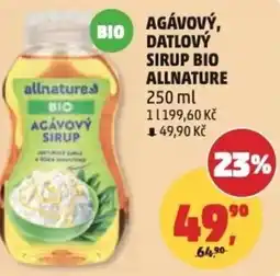 Penny Market Agávový, datlový sirup bio allnature nabídka