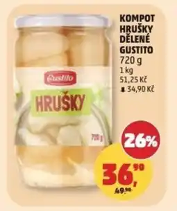 Penny Market Kompot hrušky dělené gustito nabídka