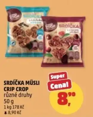 Penny Market Srdíčka müsli crip crop nabídka