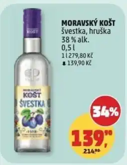 Penny Market MORAVSKÝ KOŠT švestka, hruška 38% alk. nabídka