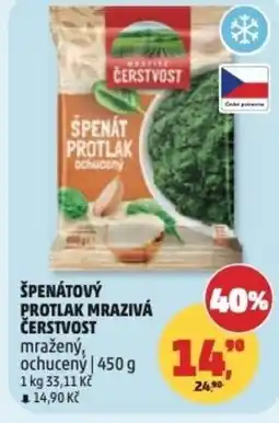 Penny Market Špenátový protlak mrazivá čerstvost nabídka