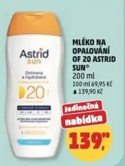 Penny Market Mléko na opalování of 20 Astrid sun nabídka