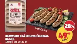 Penny Market Bratwurst bílá grilovací klobása na gril nabídka