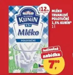 Penny Market Mleko trvanlivé polotučné 1,5% Kunin nabídka