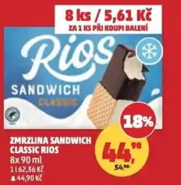 Penny Market Zmrzlina sandwich classic Rios nabídka