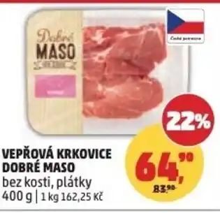 Penny Market Vepřová krkovice dobré maso nabídka