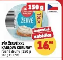 Penny Market Sýr žervé XXL Karlova Koruna nabídka