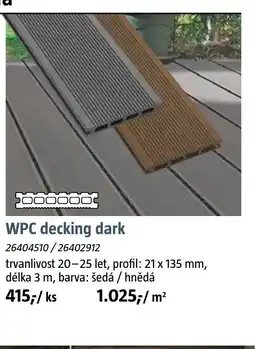 Bauhaus WPC decking dark nabídka