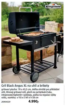 Bauhaus Gril Black Angus XL na uhlí a brikety nabídka