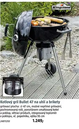 Bauhaus Kotlový gril Bullet 47 na uhlí a brikety nabídka