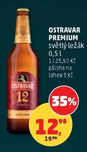 Penny Market Ostravar Premium světlý ležák 0.5 l nabídka