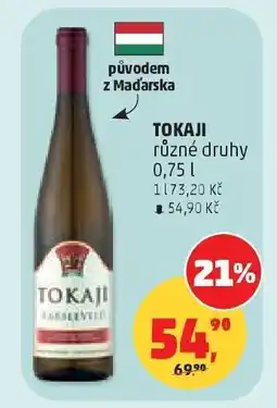 Penny Market TOKAJI různé druhy 0,75 l nabídka