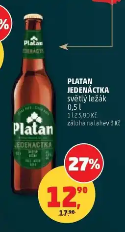 Penny Market PLATAN JEDENÁCTKA světlý ležák nabídka