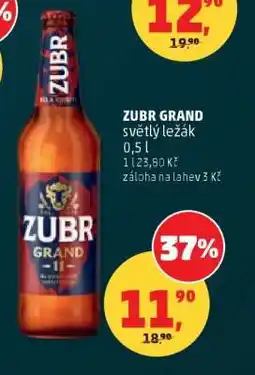 Penny Market ZUBR GRAND světlý ležák nabídka