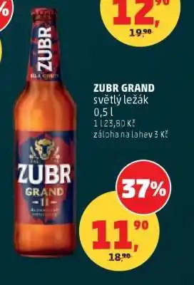 Penny Market ZUBR GRAND světlý ležák nabídka