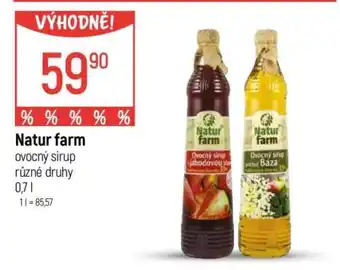 Globus Natur farm ovocný sirup nabídka