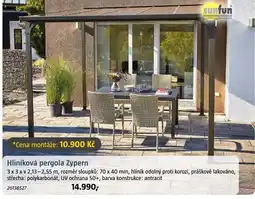 Bauhaus Hliníková pergola Zypern nabídka