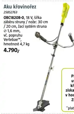 Bauhaus Aku křovinořez nabídka