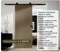 Bauhaus Posuvné interiérové dveře se sadou pro posuv Lamello nabídka