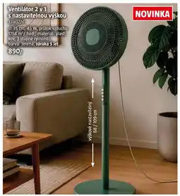 Bauhaus Ventilátor 2 v 1 s nastavitelnou výškou nabídka