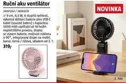 Bauhaus Ruční aku ventilátor nabídka