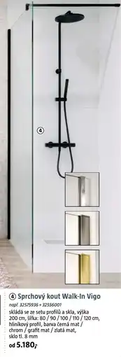 Bauhaus Sprchový kout Walk-In Vigo nabídka