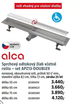 Bauhaus Sprchový odtokový žlab včetně roštu - set APZ13-DOUBLE9 nabídka