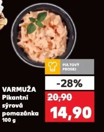 Kaufland VARMUŽA Pikantní sýrová pomazánka nabídka