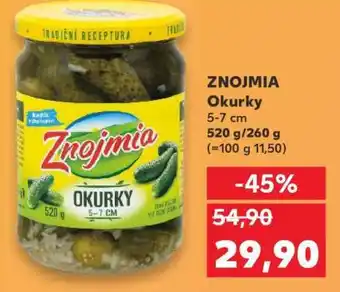 Kaufland Znojmia Okurky nabídka