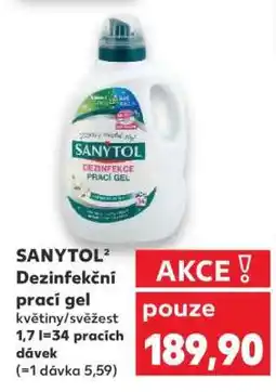 Kaufland SANYTOL Dezinfekční prací gel nabídka