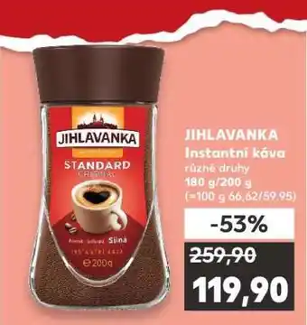 Kaufland JIHLAVANKA instantní káva nabídka