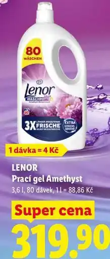 Lidl LENOR Prací gel Amethyst, 3,6 l/80 dávek nabídka