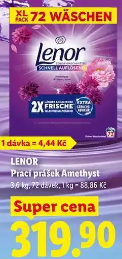 Lidl LENOR Prací prášek Amethyst, 3,6 kg/72 dávek nabídka