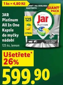 Lidl JAR Platinum All In One Kapsle do myčky nádobí, 125 ks nabídka
