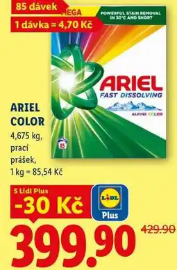 Lidl ARIEL COLOR 4,675 kg/85 PD nabídka