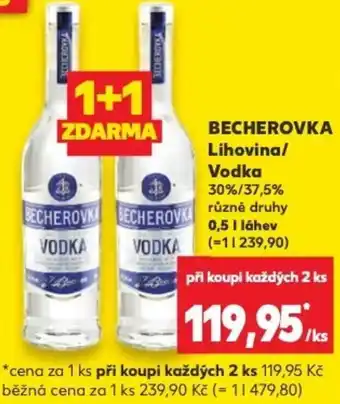 Kaufland BECHEROVKA Lihovina/ Vodka nabídka