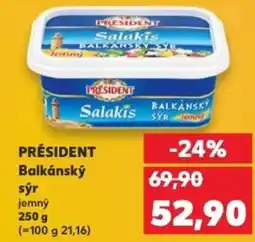 Kaufland PRÉSIDENT Balkánský sýr nabídka