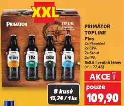 Kaufland PRIMÁTOR TOPLINE Pivo nabídka