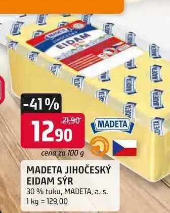MADETA JIHOČESKÝ EIDAM SÝR 30% tuku