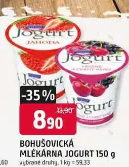 Trefa BOHUŠOVICKÁ MLÉKÁRNA JOGURT nabídka