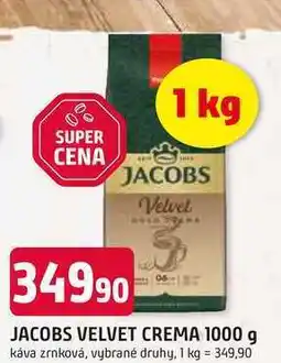 Trefa VELVET CREMA 1000 g káva zrnková, vybrané druhy nabídka