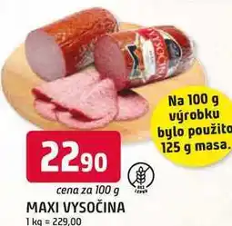 Trefa MAXI VYSOČINA nabídka